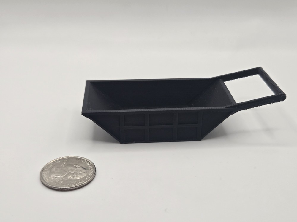 1/64 Scale 12 Cubic Yard Bedding Box in Black