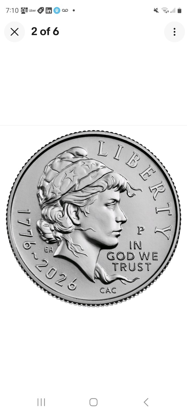 New 1776-2026 P&D Semiquincentennial Emerging Liberty Dimes 2 Coins PRESALE