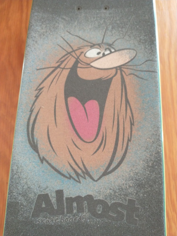 Skateboard-Original Mid Complete-Almost-Napping Caveman-7.37-Excellent Condition