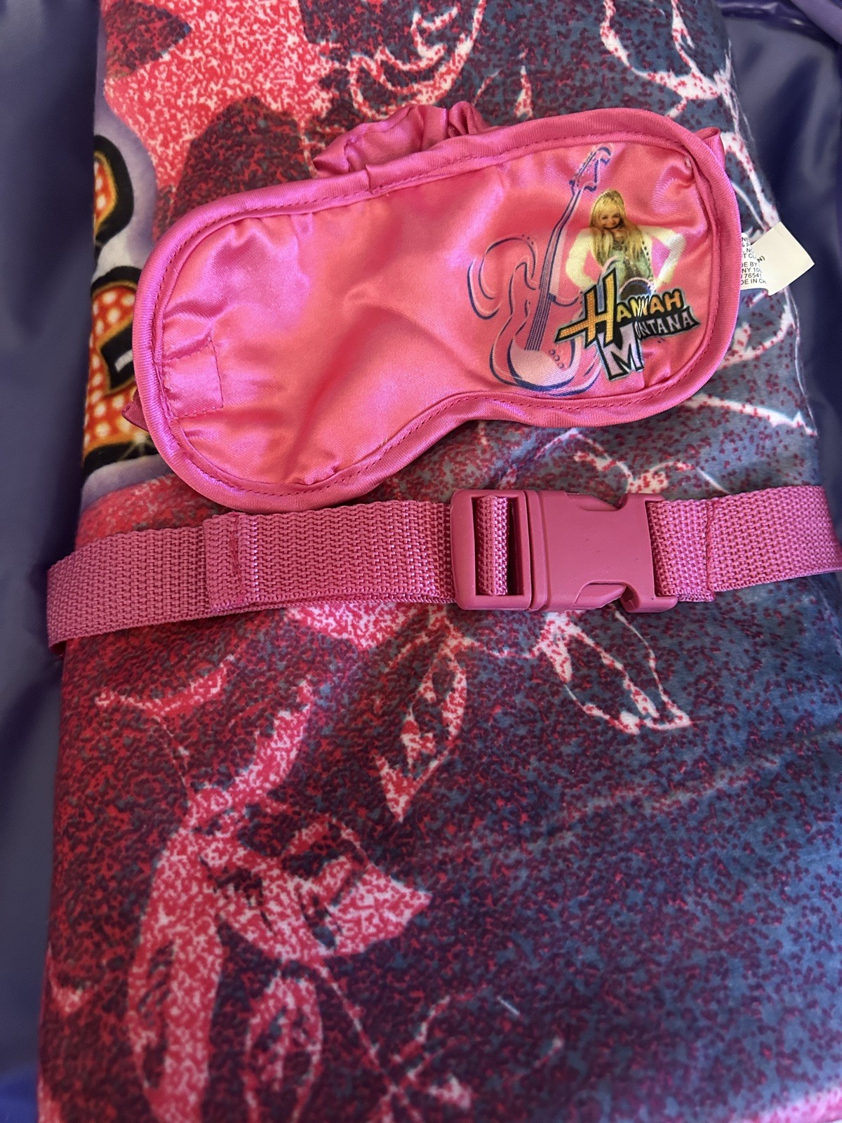 Disney Hannah Montana Slumber Pack w Tote Sleeping Bag Pillow Eye Mask Set NEW