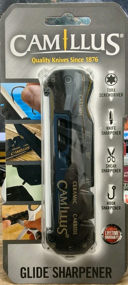 Camillus GLIDE™ Sharpener – Knife, Shear & Hook Sharpener – Multi-Angle Ceramic