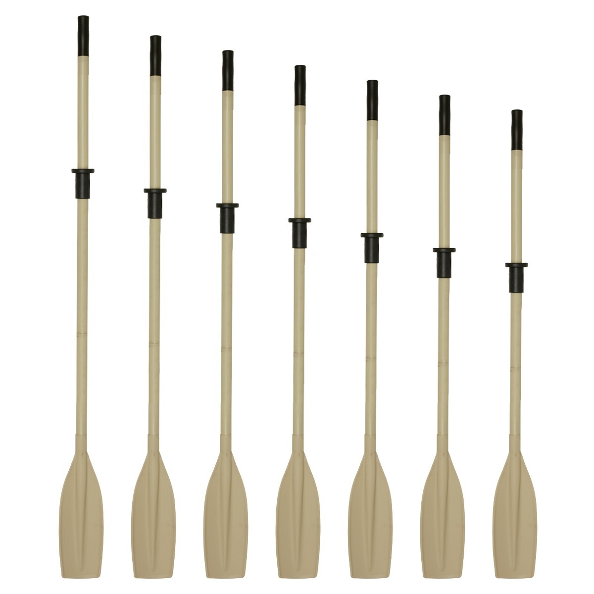 Heavy Duty Aluminum Oars Detachable with Rubber Oar Sleeve/Stopper -Length 9'