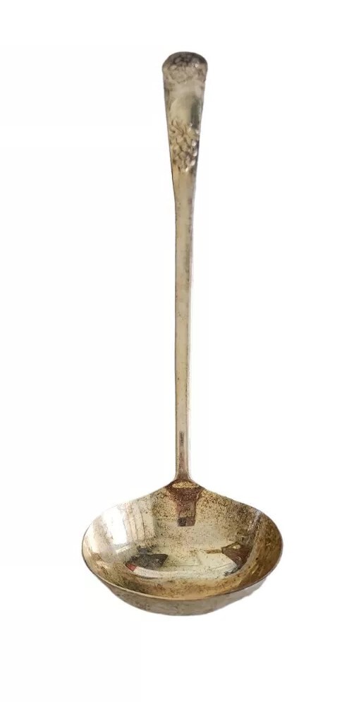 12 1/4" *SHERIDAN SILVER*  SILVER PLATE PUNCH/SERVING LADLE