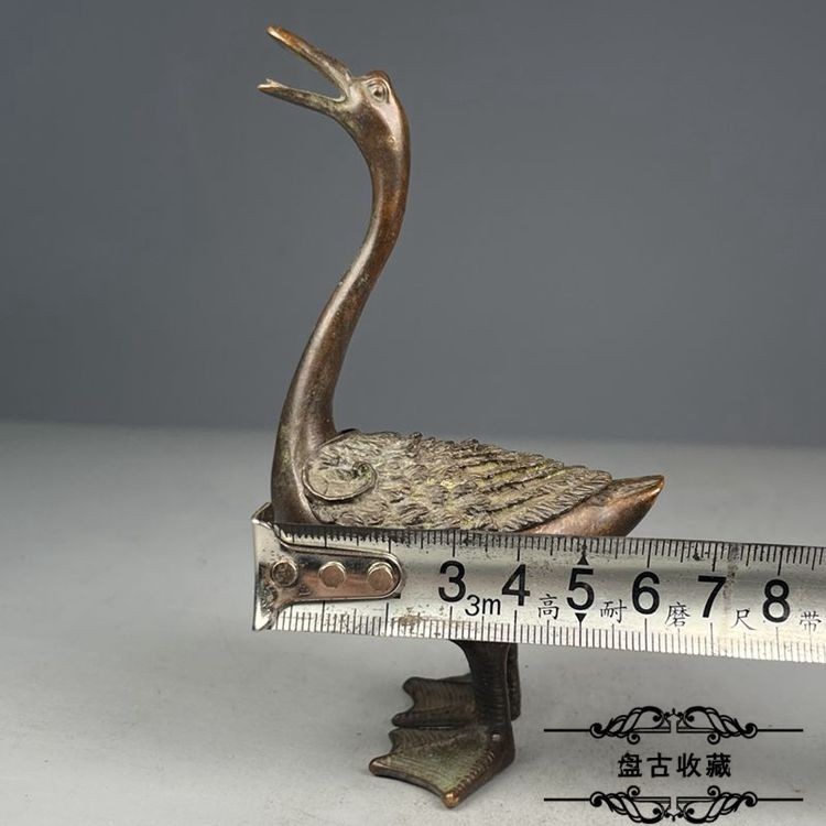 Vintage Brass Duck Incense Burner Chinese Style Home Decor Collectible Statue