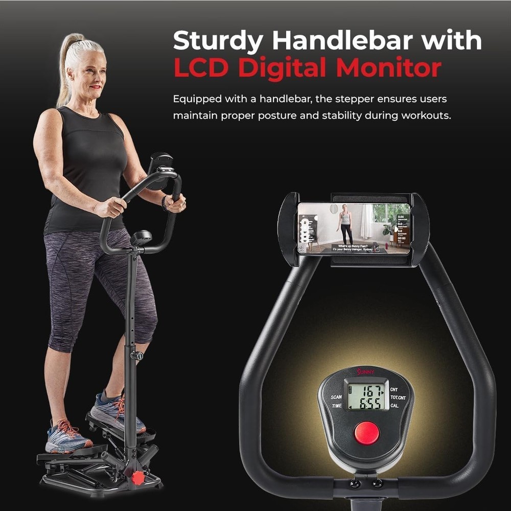 Twist Stepper with Handlebar, Stair Step Machine for Cardio Workout, Compact ...