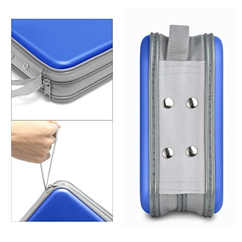 CD Case, 40 Capacity CD/DVD Case Holders Wallet Hard Plastic DVD Disc Blue