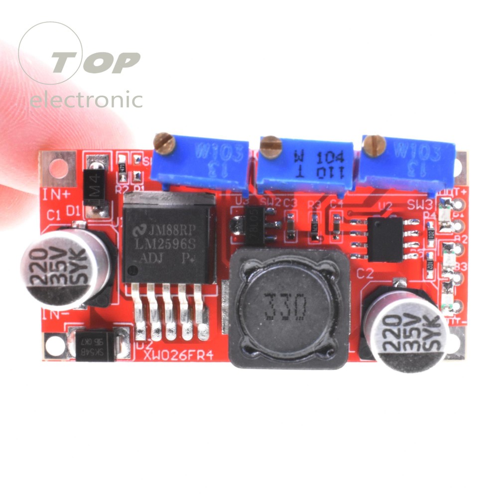 10Pcs DC-DC LM2596 Step-down Adjustable Power Supply Module CC-CV LED Driver