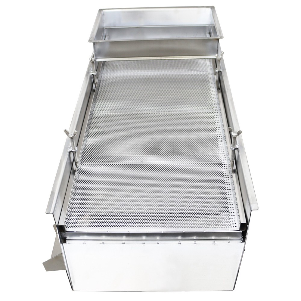 Electric Linear Vibrating Screen Sifter Sieve Machine 3mm Screen Single Layer