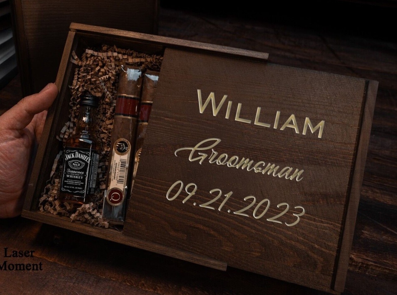 Groomsmen Boxes, Wedding Favor Gift Box, Personalized Groomsman Proposal Gifts