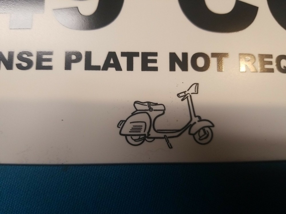 49cc license plate