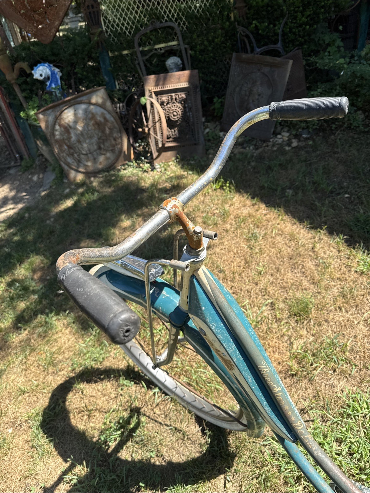 Vintage 1940s 50s Columbia Blue & White All Original Girls Bicycle