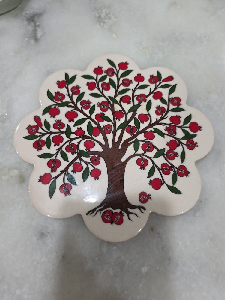 Pomagranite Tree Trivet Made in Turkey
