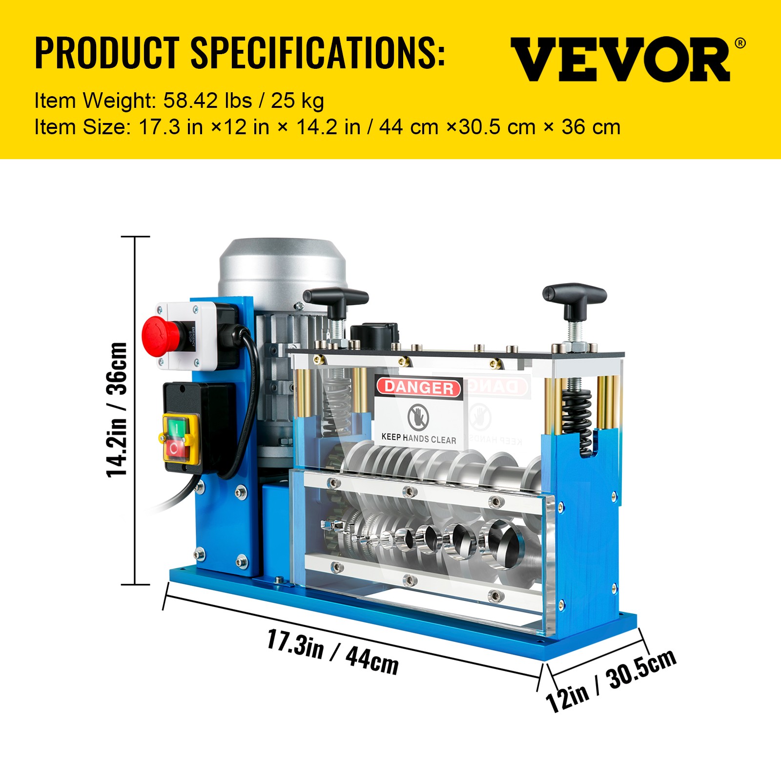 VEVOR Electric Wire Stripping Machine Power Wire Stripping Machine 0.06-1.49in