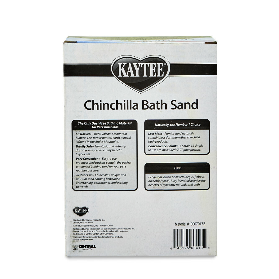 Kaytee Super Pet Chinchilla Bath Sand 5 E-Z Pour Packets