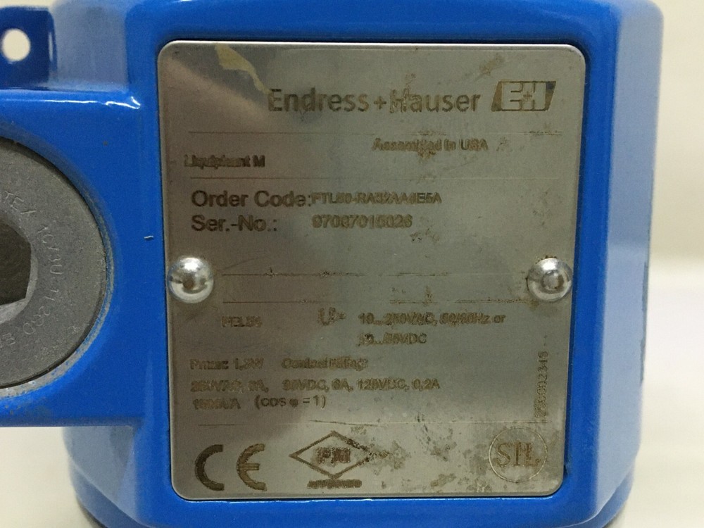 New! Endress Hauser FTL50-RA82AA4E5A Level Switch (#20367)