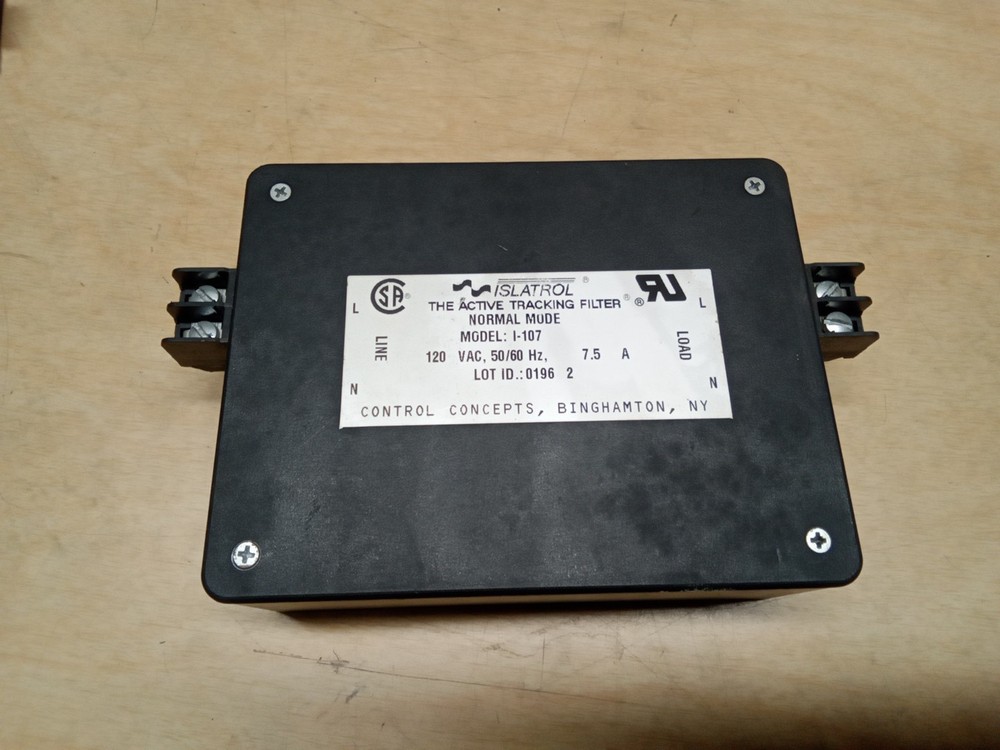ISLATROL Modle I-107 120VAC 7.5A The Active Tracking Filter Normal Mode
