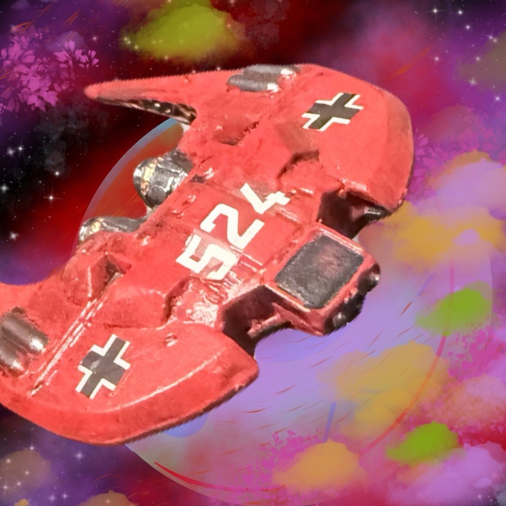 German Space Fighter Fast Attack Fighter 3-D printed resin Home designed