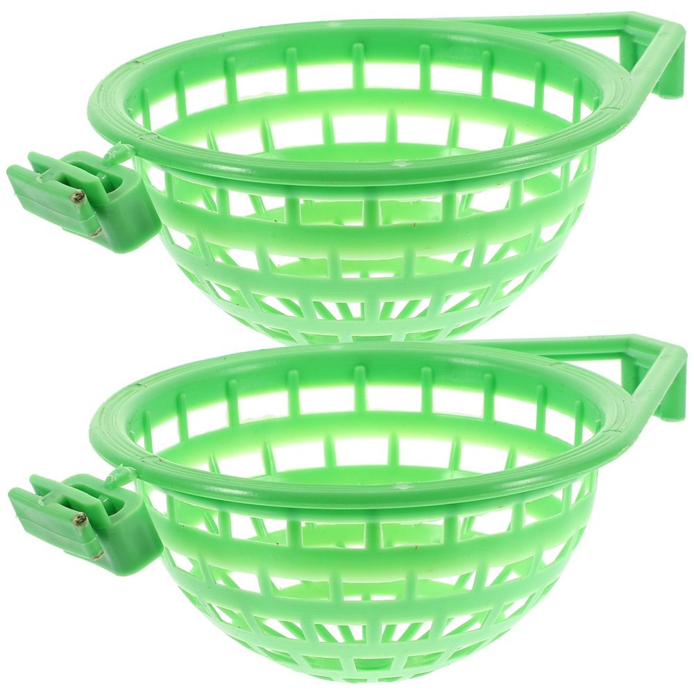 2PCS Sturdy Bird Breeding Nest Basin Practical Meat Nest Basin (Green)
