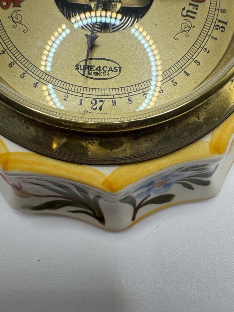 Vintage Ceramic Sure 4 Cast Barometer Germany