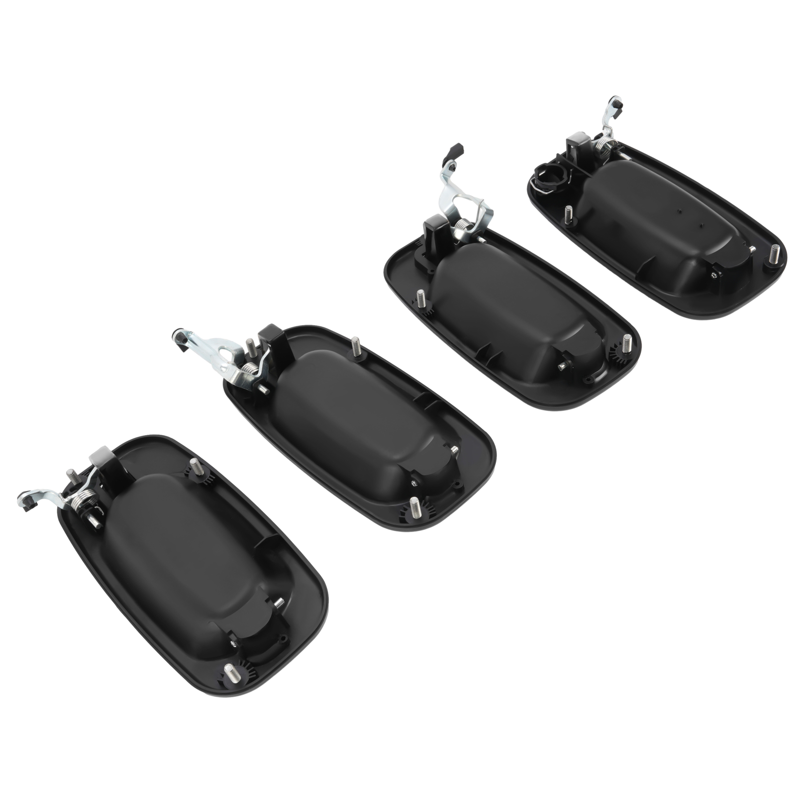 4Pcs NEW Outside Door Handles Set Painted Black For Silverado Tahoe Sierra 99-06