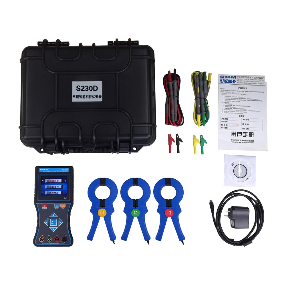 SHANYI S230D Three-Phase Smart Phase Voltammeter New✦Kd