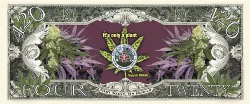 Pack of 10 Marijuana 420 Cannabis 1 Million Dollar Collectible Novelty Money