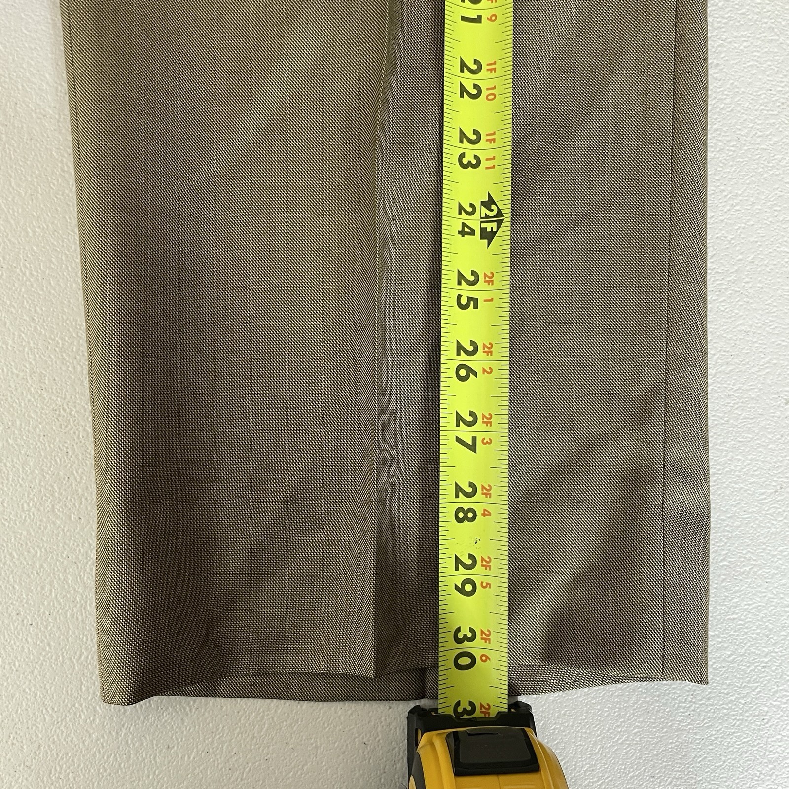 Jones New York 2 Piece Suit Mens 40S 32x30 Beige Solid Wool Silk Three Buttons