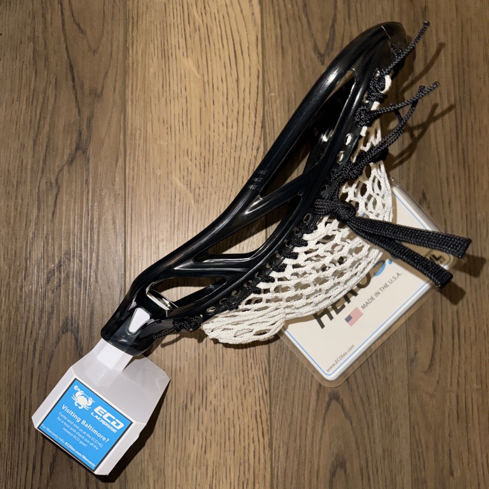 New ECD ION lacrosse stick head midnight black Mid Low Pocket hero 3 mesh.