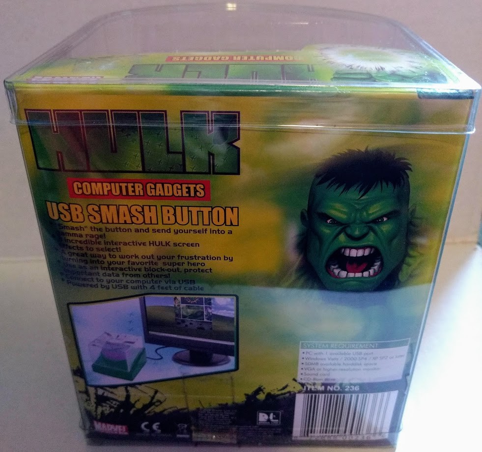 Hulk Smash Button Computer USB Gadget Marvel Screen Effect Interactive Toy New