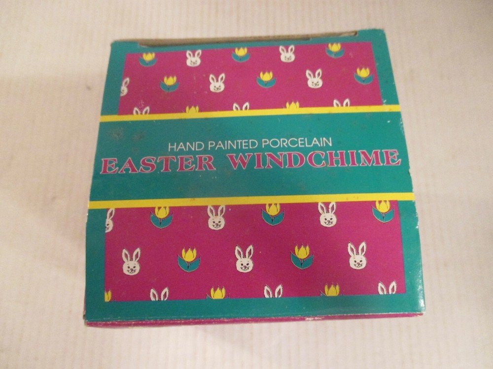 Easter Egg Happy Easter Wind Chime hand painted porcelin