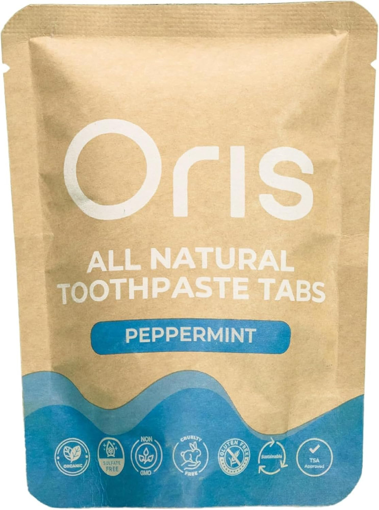Oris Natural Toothpaste Tabs - Chewable Toothpaste Tablets for Sensitive Teet...