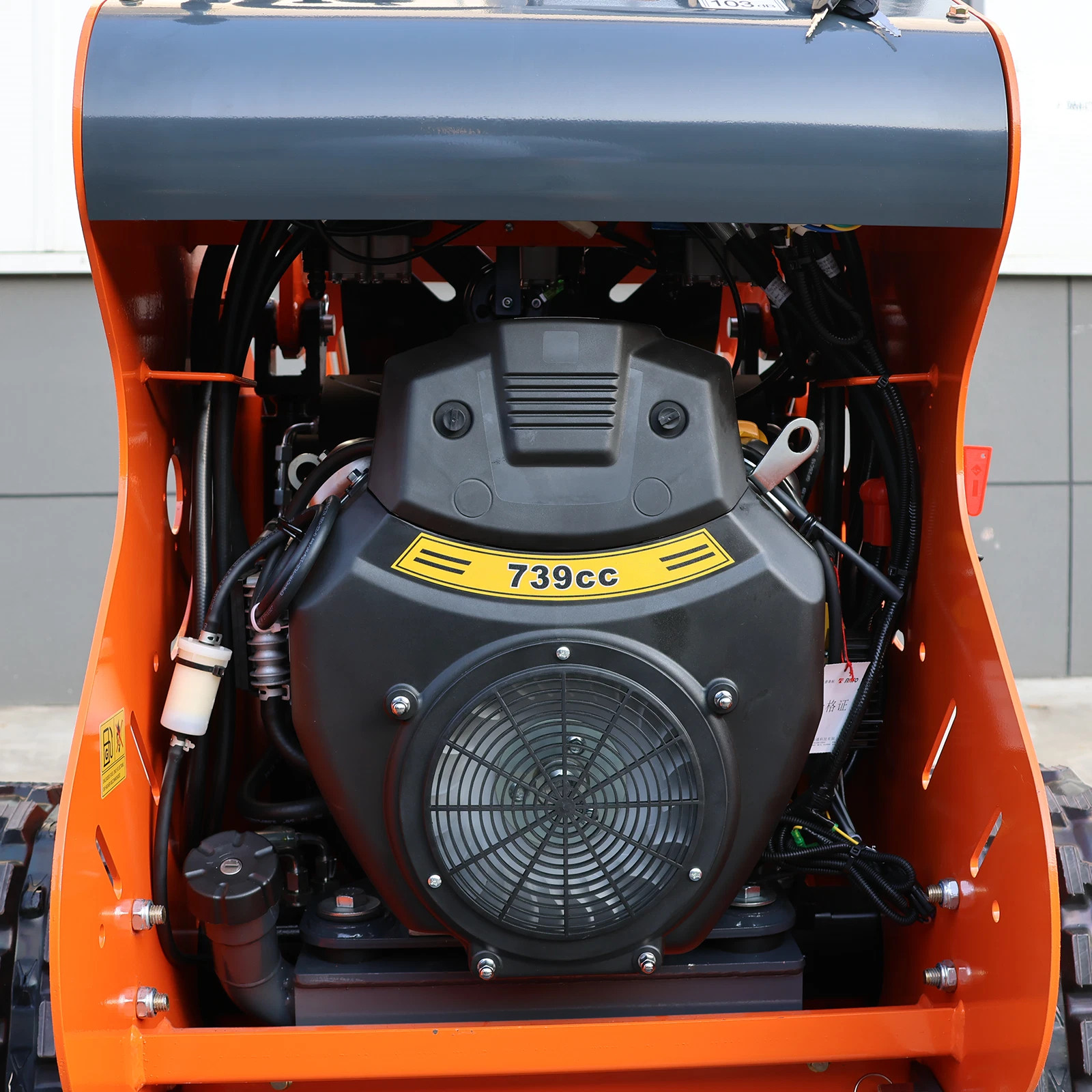 Upgraded Mini Skid Steer 24HP Tracked Loader with Three-Stage Pump