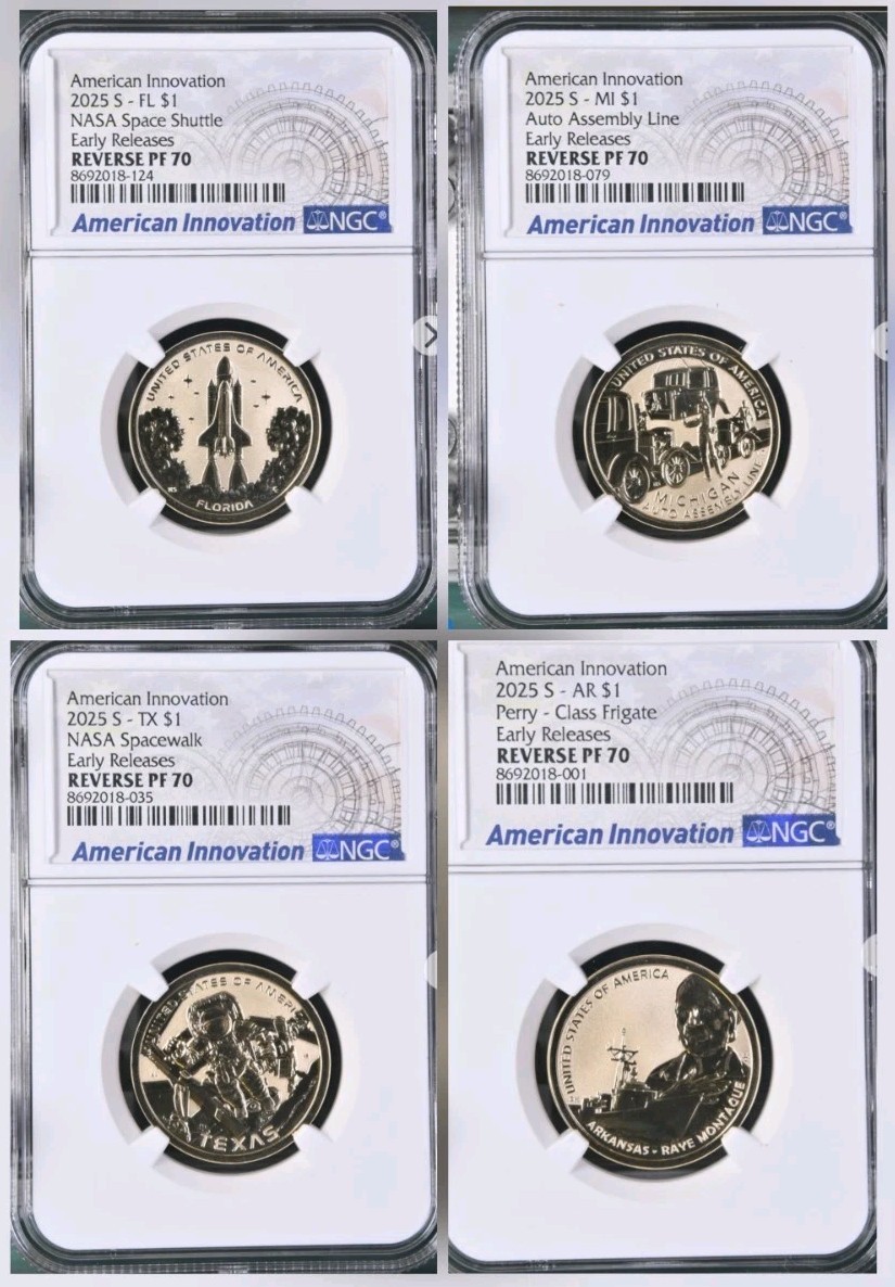2025 S REVERSE PROOF AMERICAN INNOVATION SET NGC PF70 EARLY RELEASES [IN STOCK]