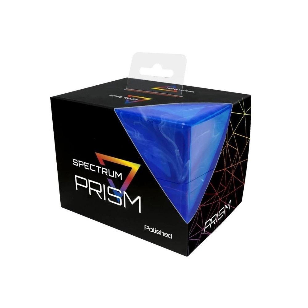 1 BCW Apatite Blue Polished Marbled Prism Deck Case