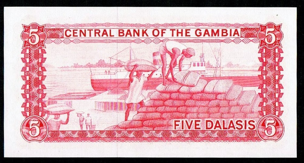 GAMBIA - FIVE DALASIS (1972-86) UNC P 5d