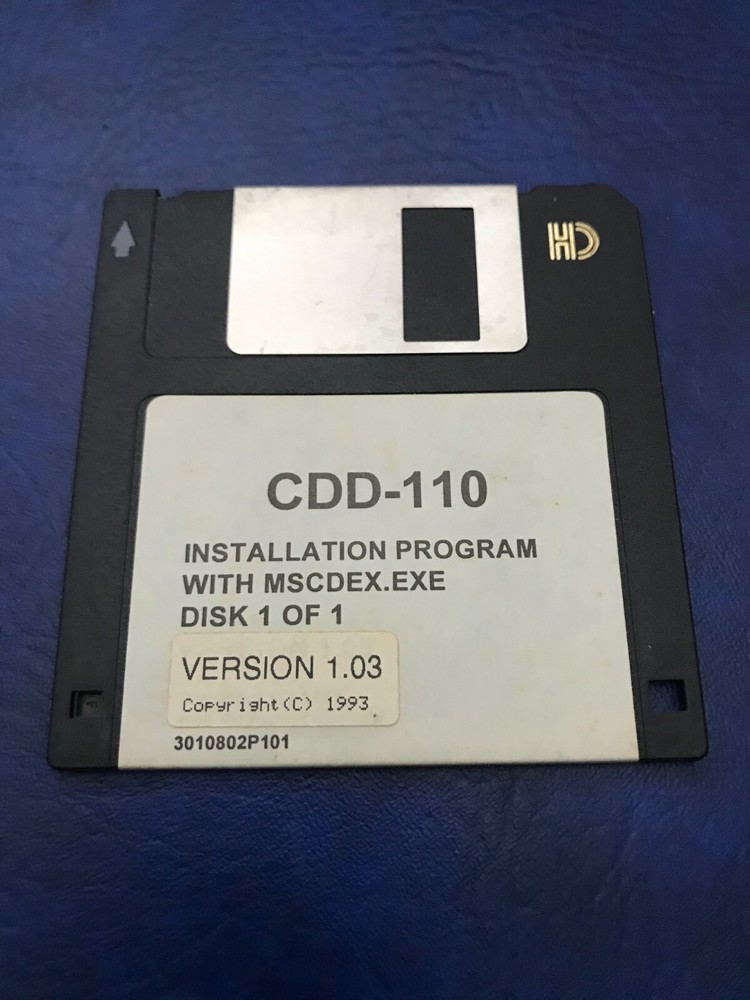 Vintage 1993 CD-110 Installation Program Version 1.03