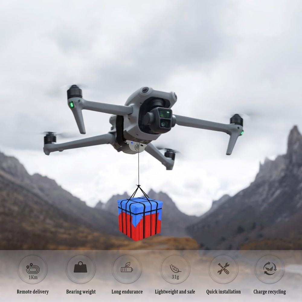 Universally Drone Airdrop System Release Device Payload Clip Airdropper Fish ...