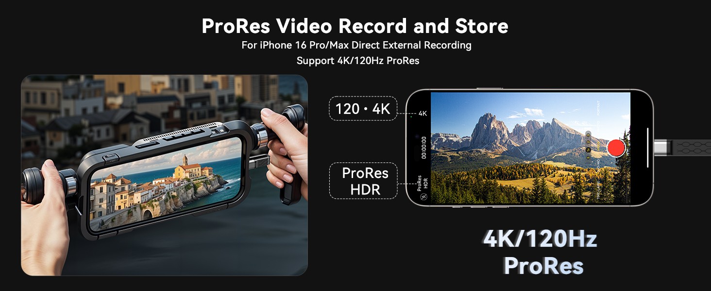 ACASIS 10Gbps Magnetic SSD Enclosure & Docking Station for iPhone 15/16/17 Serie