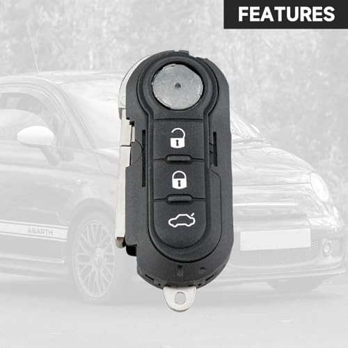 3-Button Remote Key Fob Rubber Key Pads Black Button Pads - Compatible for