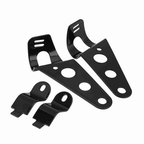 Headlight Bracket,1 Pair Stainless Steel Motorcycle Headlight Bracket Black
