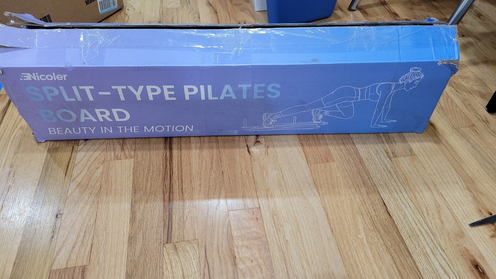 Nicoler Split-Type Portable Adjustable Pilates Board Light Blue Set