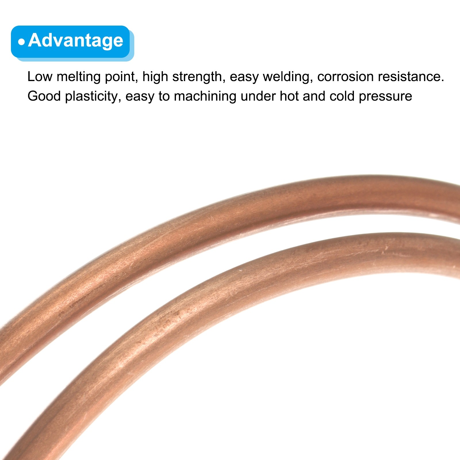 Copper Tube 3/16" OD x 3Ft 1/64" T Refrigeration Pipe Seamless Hollow Metal Soft