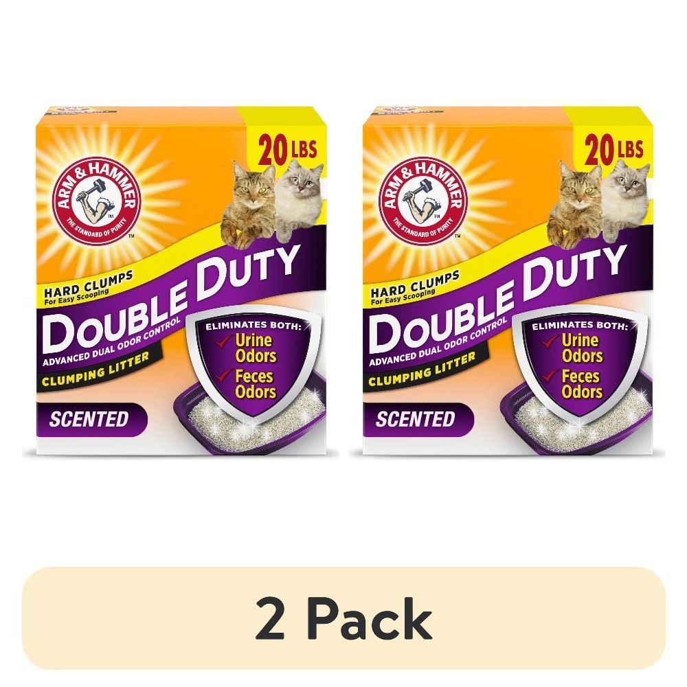 Clumping Cat Litter with Advanced Odor Control Scented Litter 20 lb 2 Pack