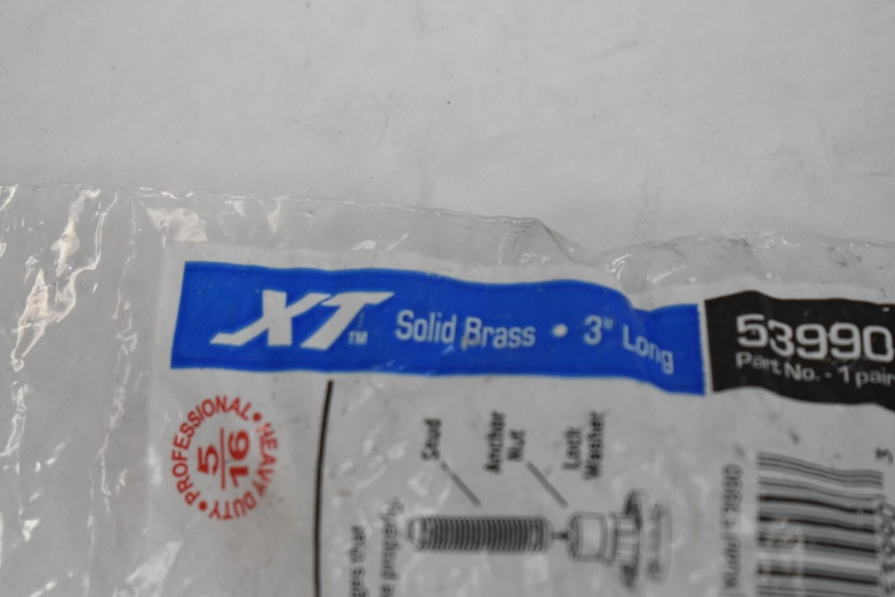Set Fast 53990 XT Closet Bolt 5/16" x 3" Long Solid Brass Self Adjusting
