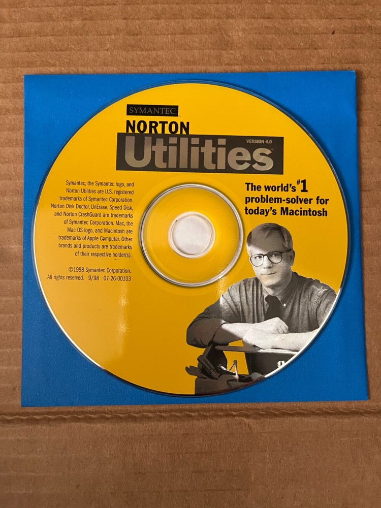Vintage Symantec Norton Utilities Version 4.0 CD-ROM