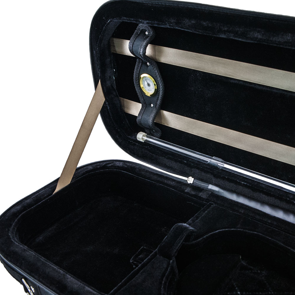 Euro-design Violin Oblong Rectangular Case 4/4 Size Combination Lock