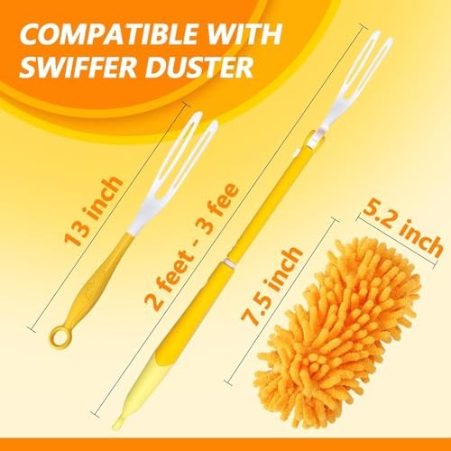 Reusable Duster Refill Compatible with Swiffer Duster Kit - Pet 4 Pack(orange)