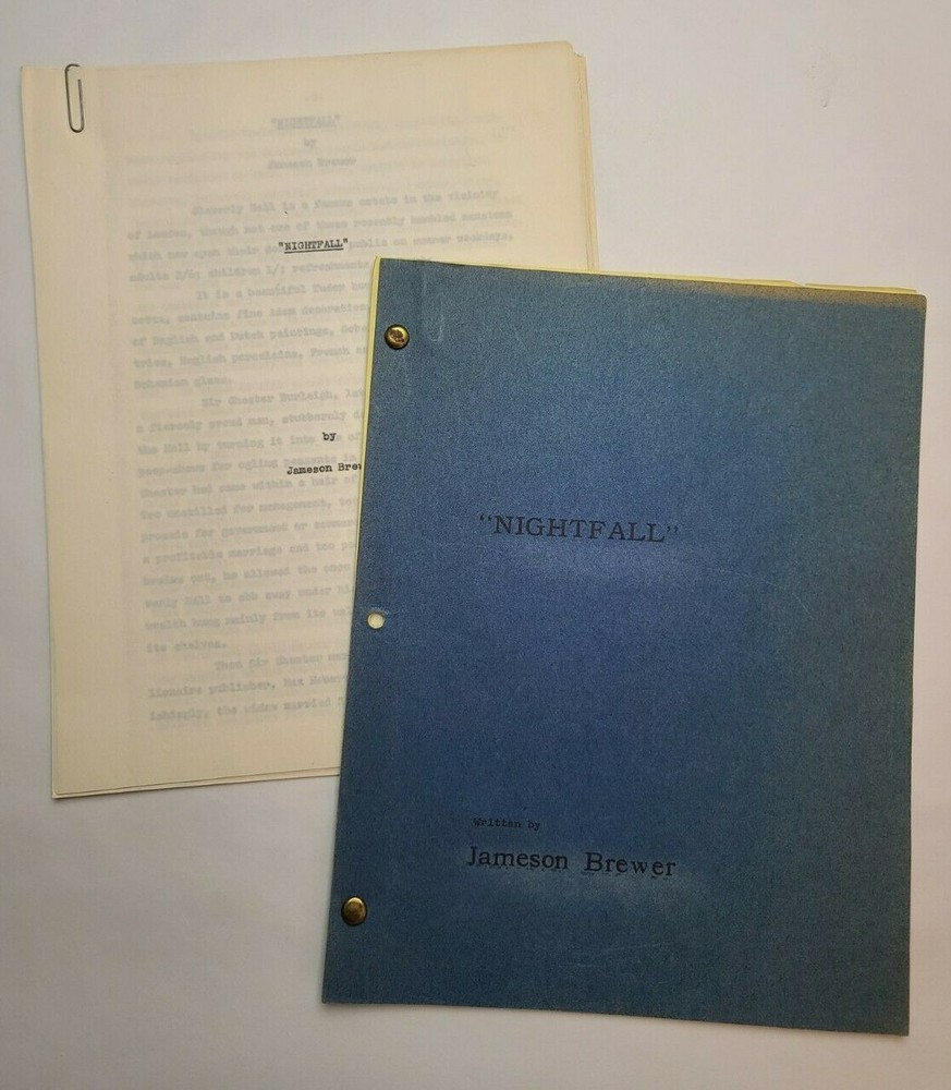 NIGHTFALL / Jameson Brewer 1960's Unproduced TV Script SYNOPSIS