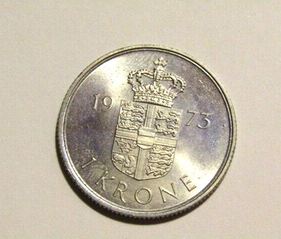 Denmark 1973 1 Krone unc Coin