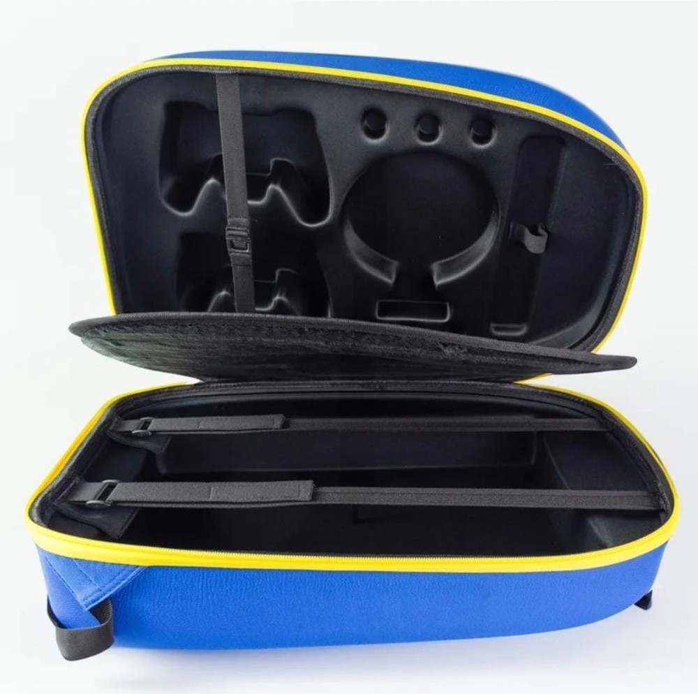 PS5 Carrying Case Hard Shell Travel Bag Backpack Blue New